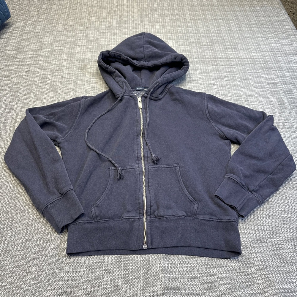 Brandy Melville navy blue zip hoodie
